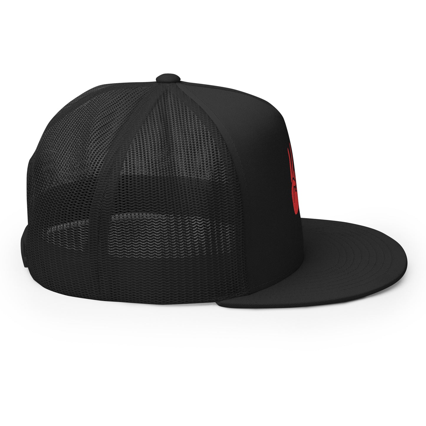 Peaceful Trucker Cap Red Embroidered