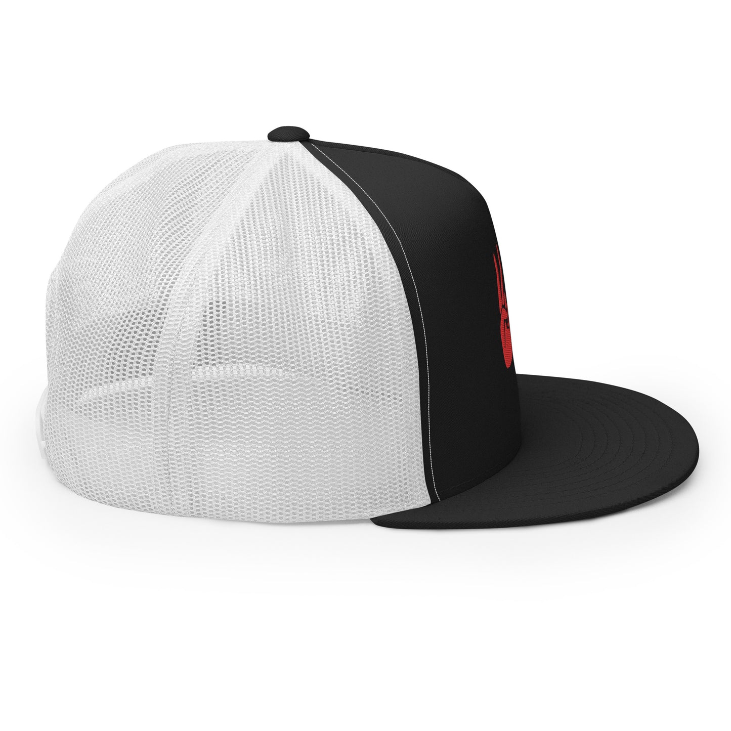 Peaceful Trucker Cap Red Embroidered