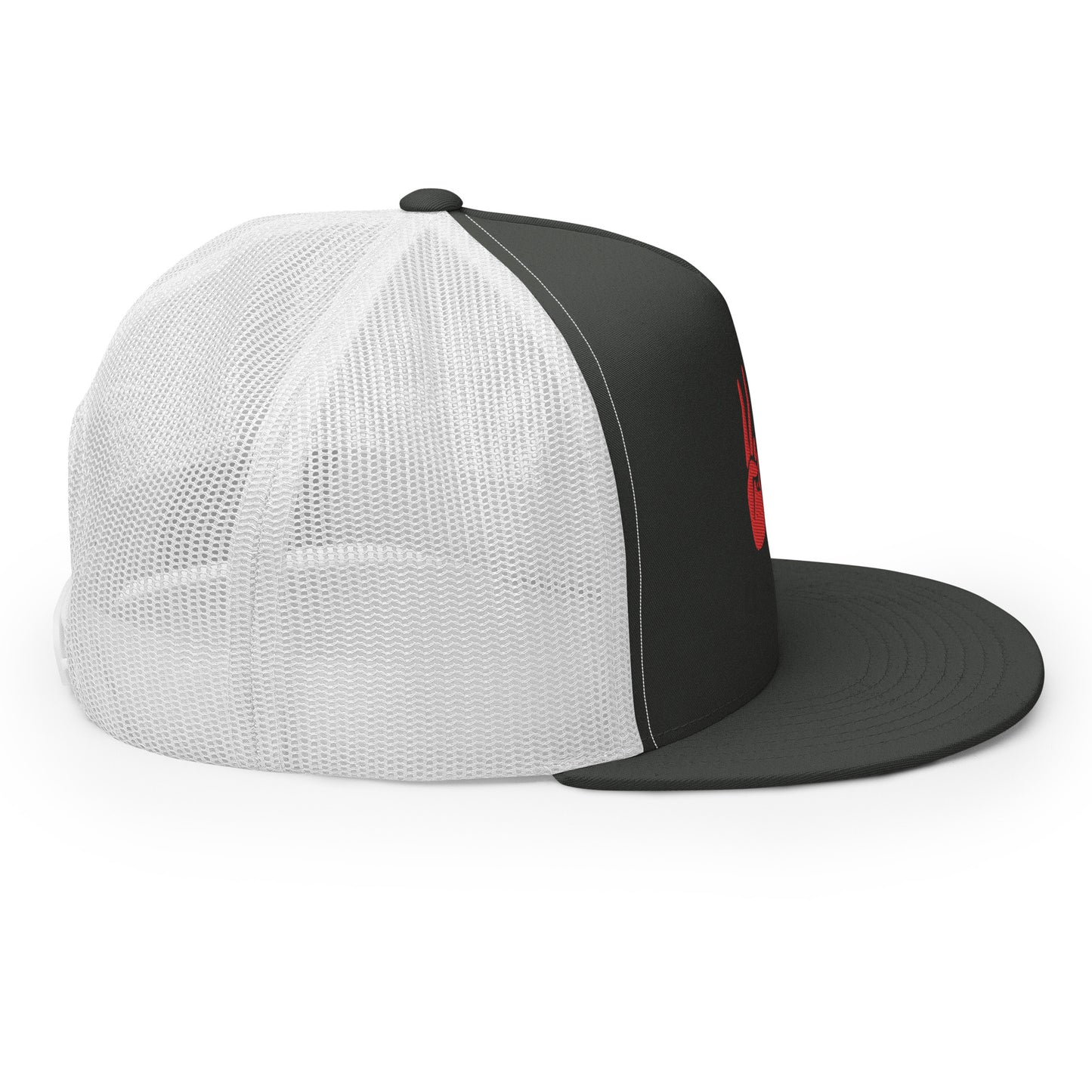 Peaceful Trucker Cap Red Embroidered