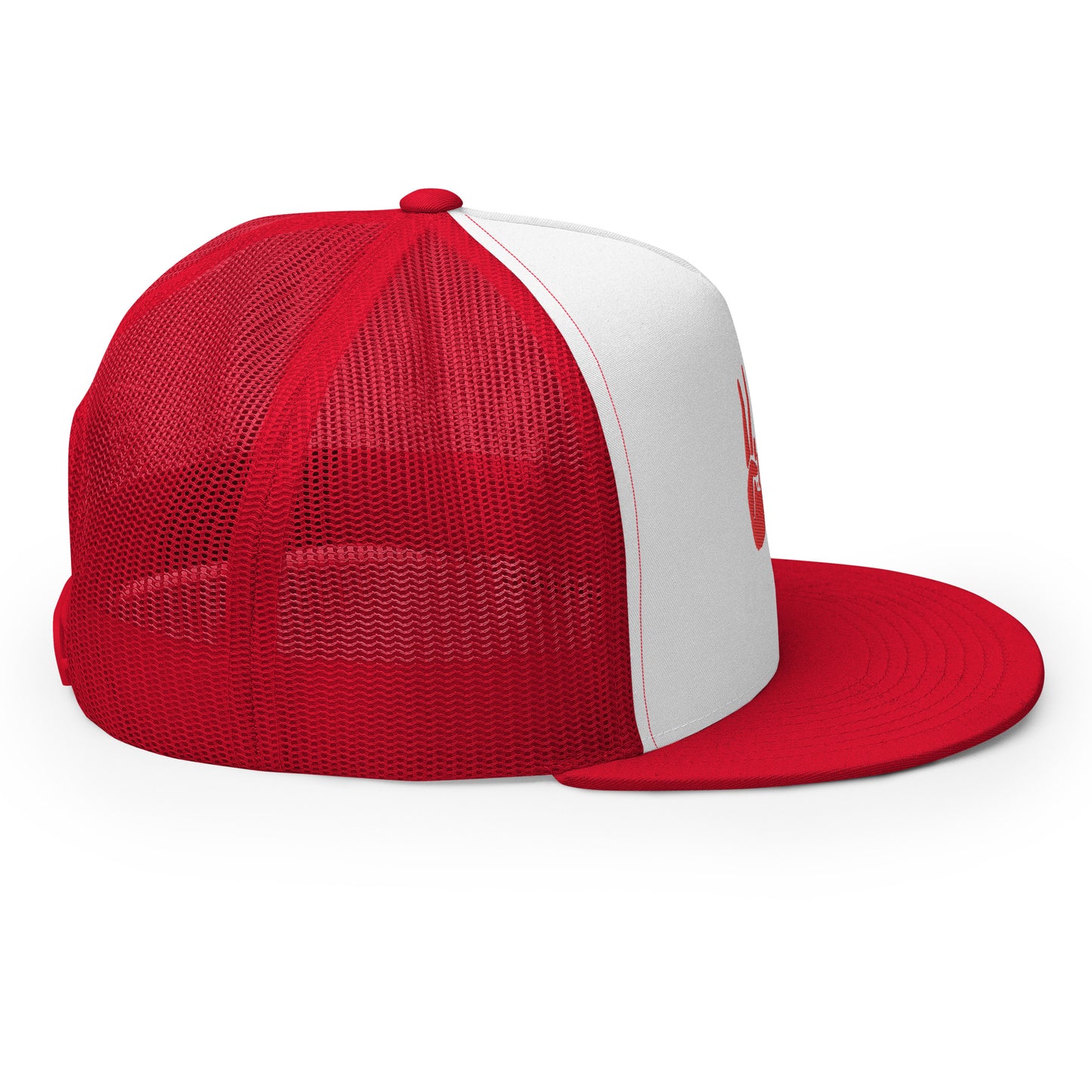 Peaceful Trucker Cap Red Embroidered