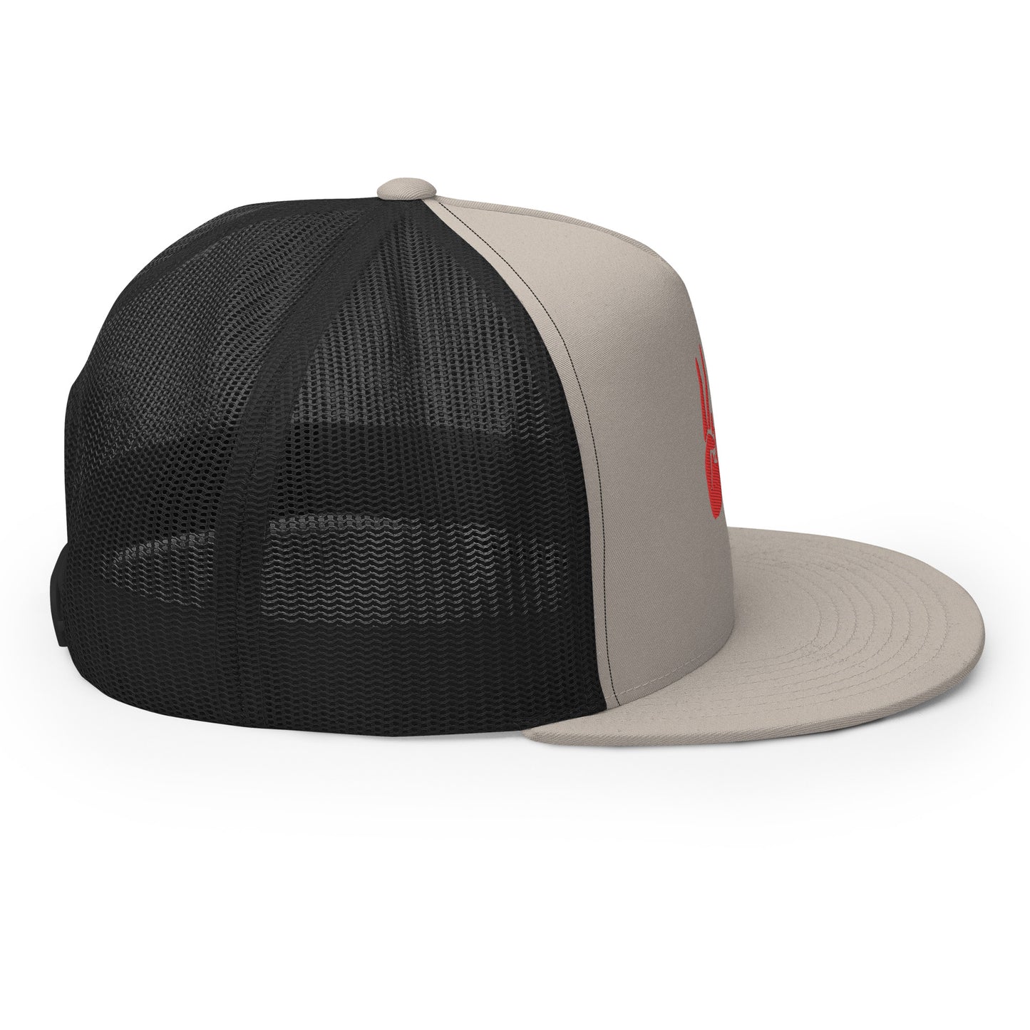 Peaceful Trucker Cap Red Embroidered