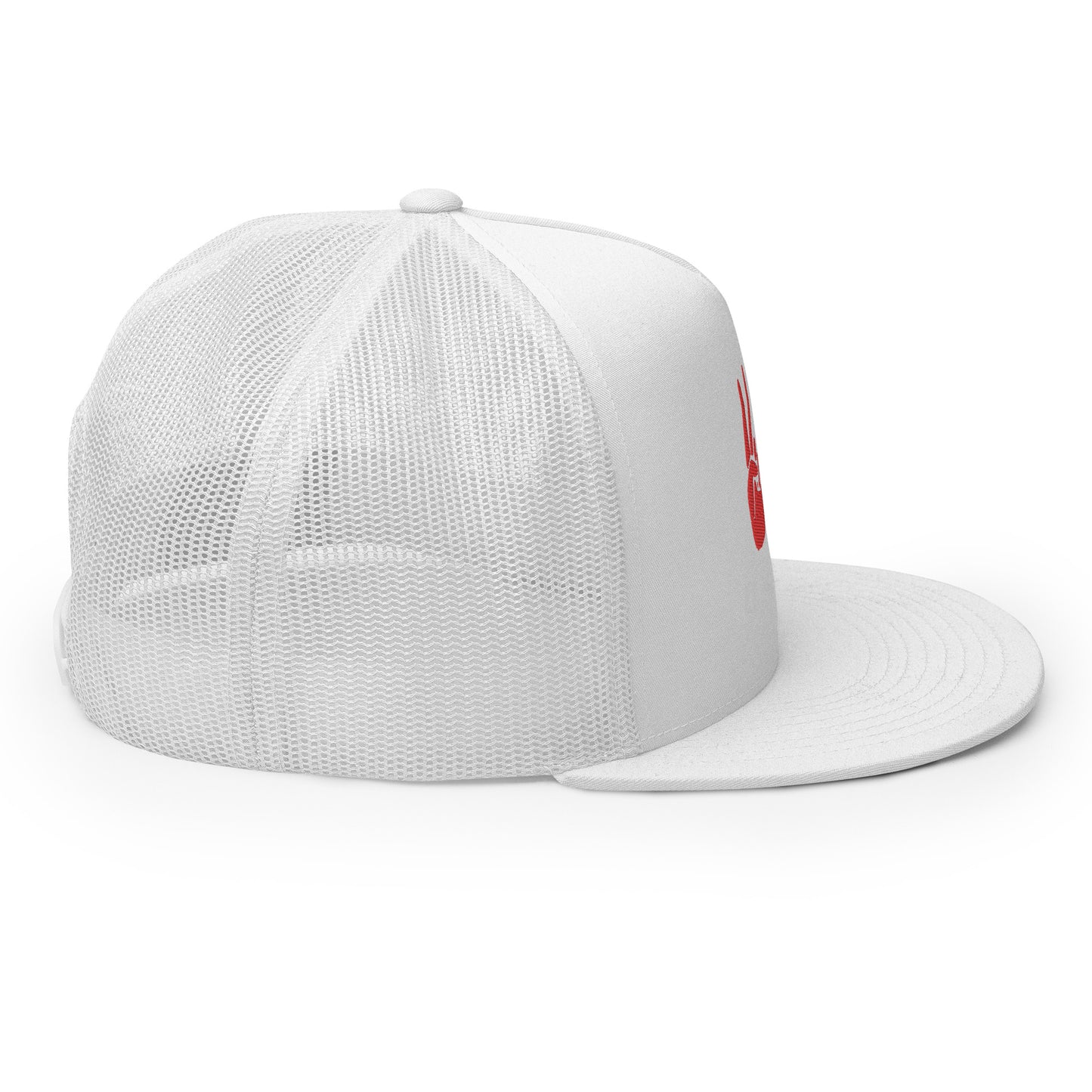 Peaceful Trucker Cap Red Embroidered