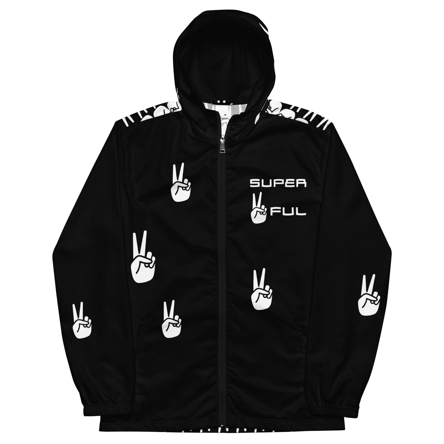 Men’s White and Black (Zebra) Super Peaceful windbreaker