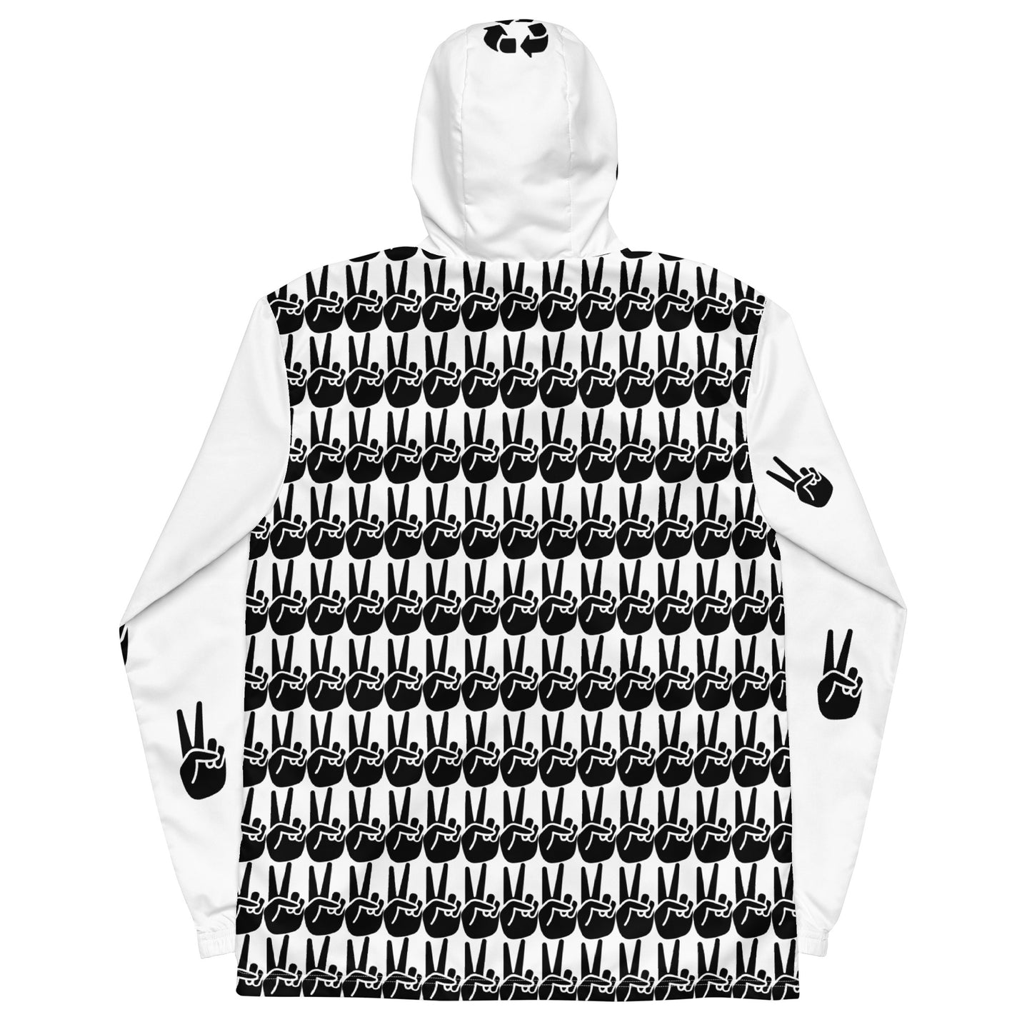 Men’s White, Blue and Black Peaceful windbreaker