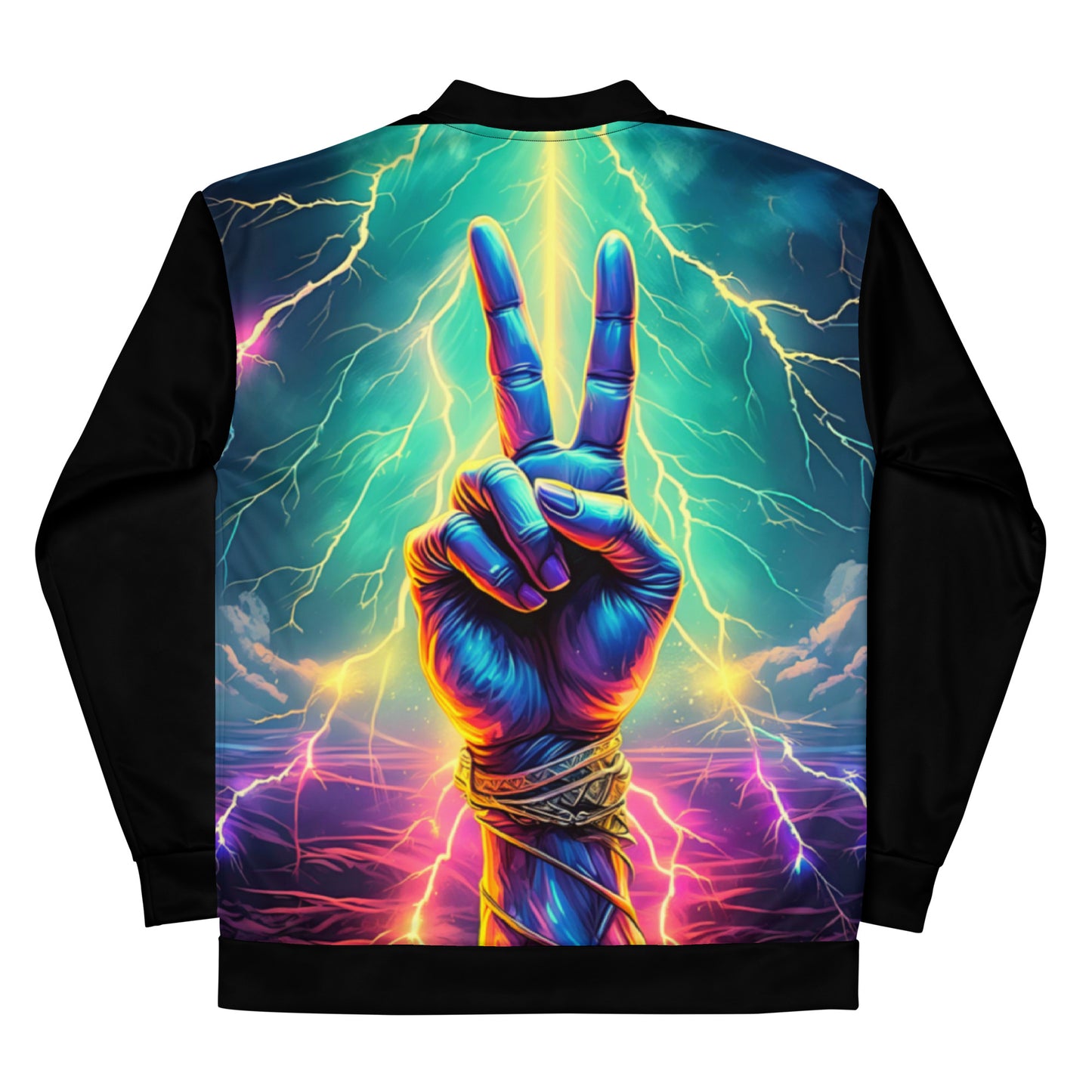 Unisex Stay Peaceful Bomber Jacket