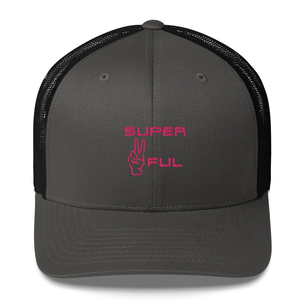Super ✌️ful hat (pink lettered)