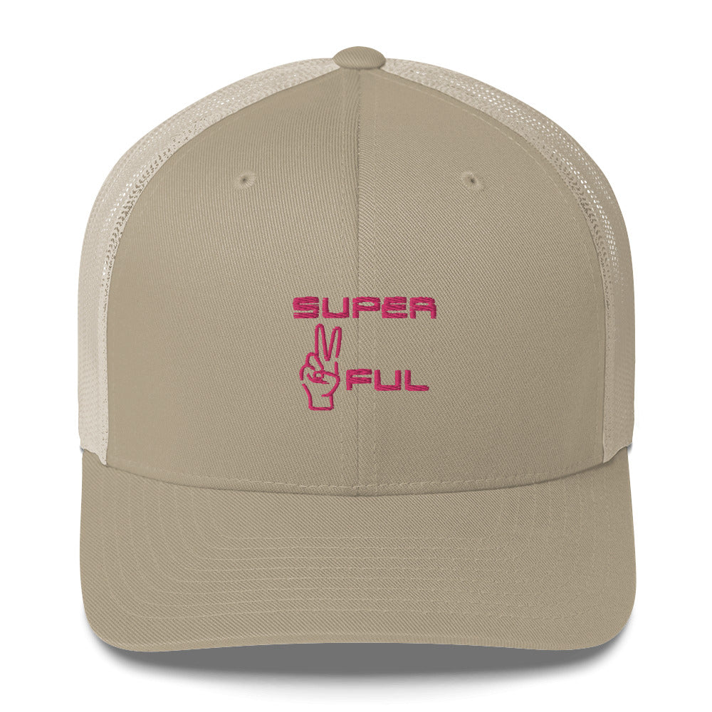 Super ✌️ful hat (pink lettered)