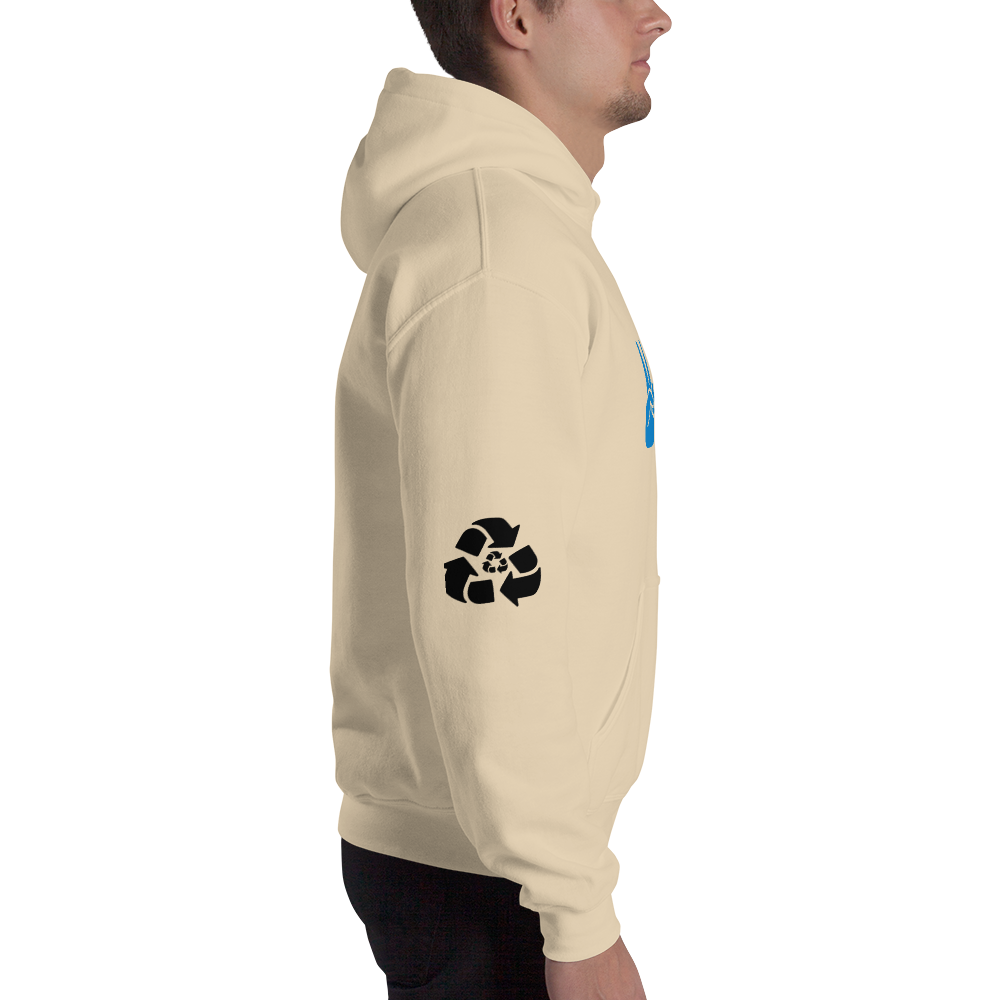 Unisex Double Up on Recycling Peaceful Hoodie S-5XL