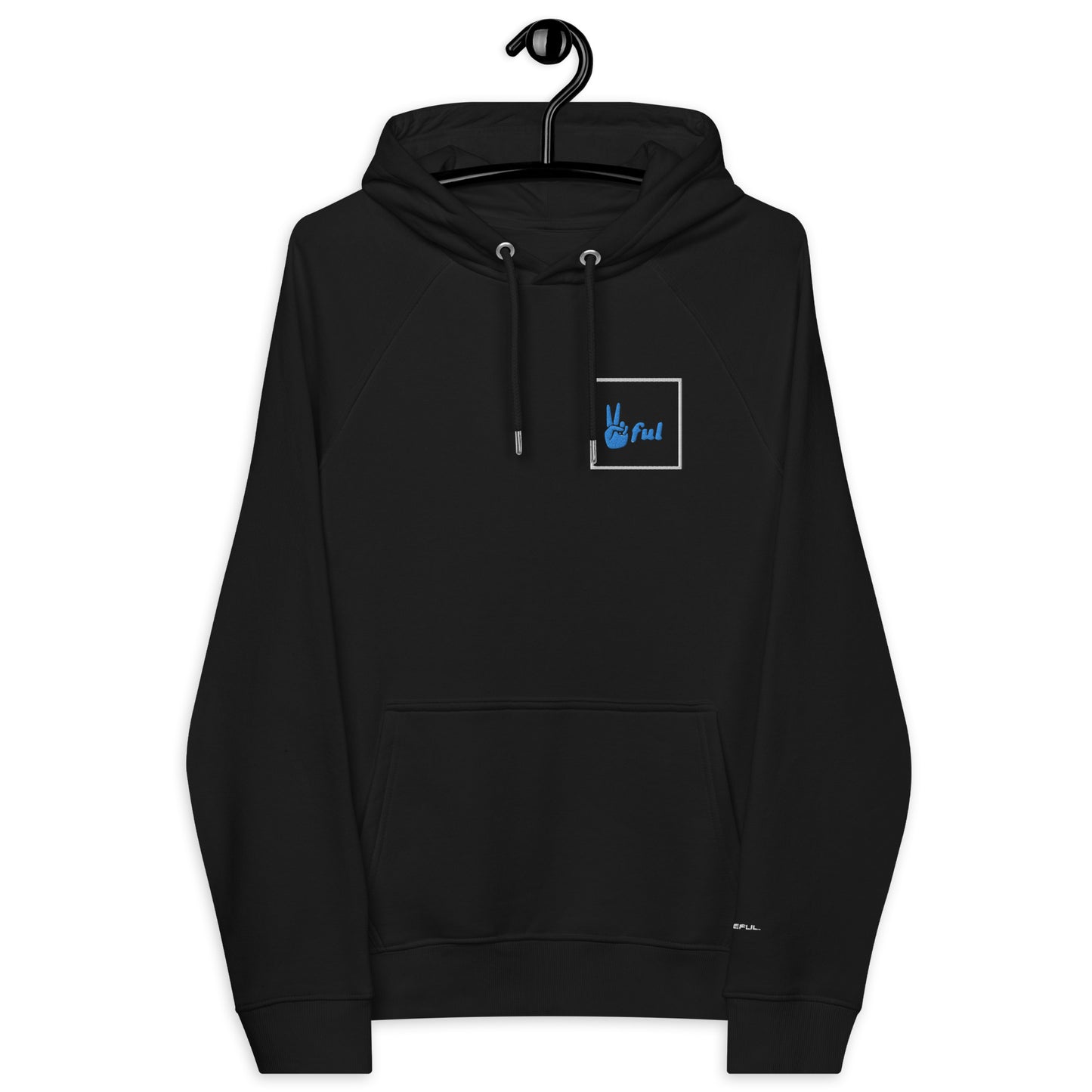 Unisex Peaceful Squared eco raglan hoodie