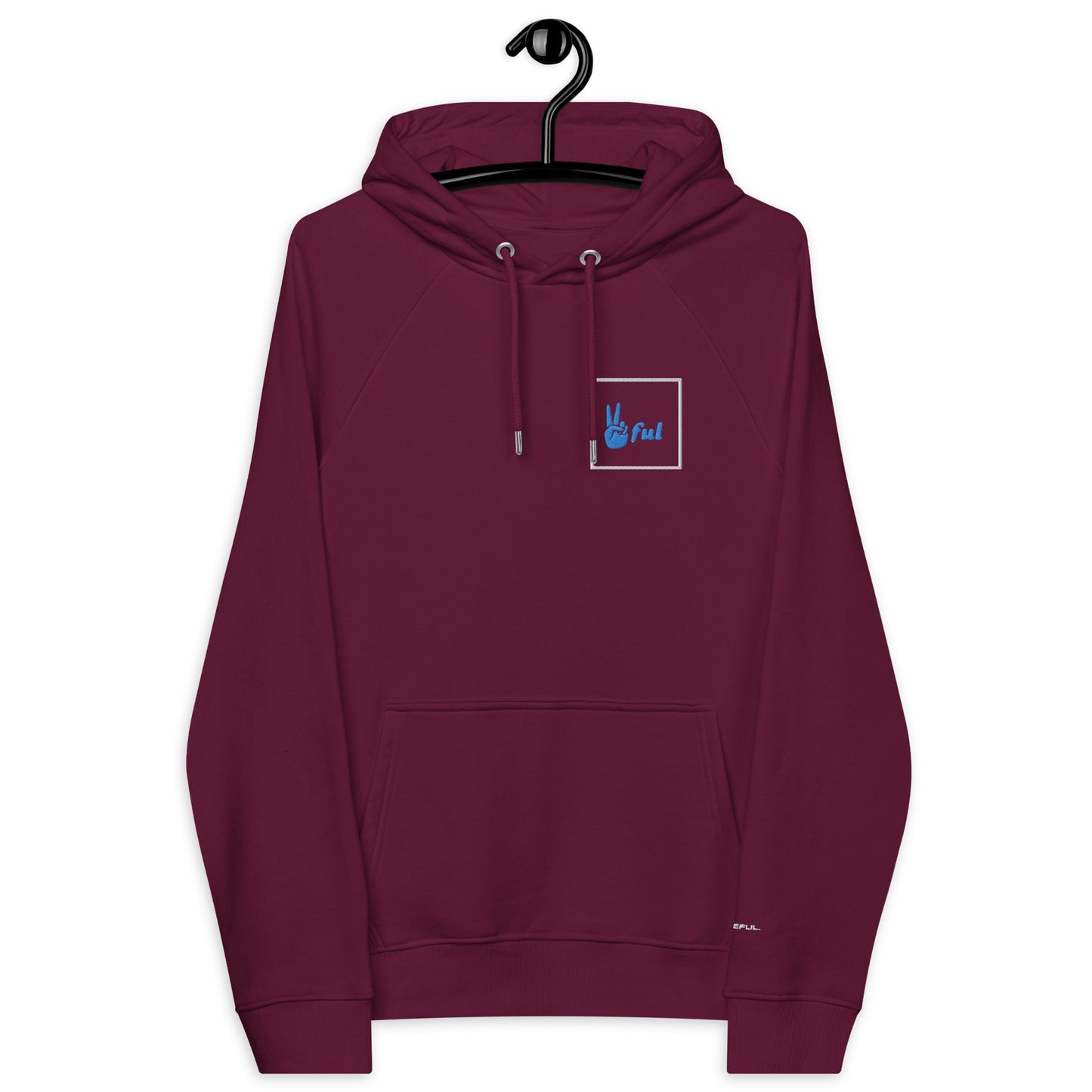 Unisex Peaceful Squared eco raglan hoodie