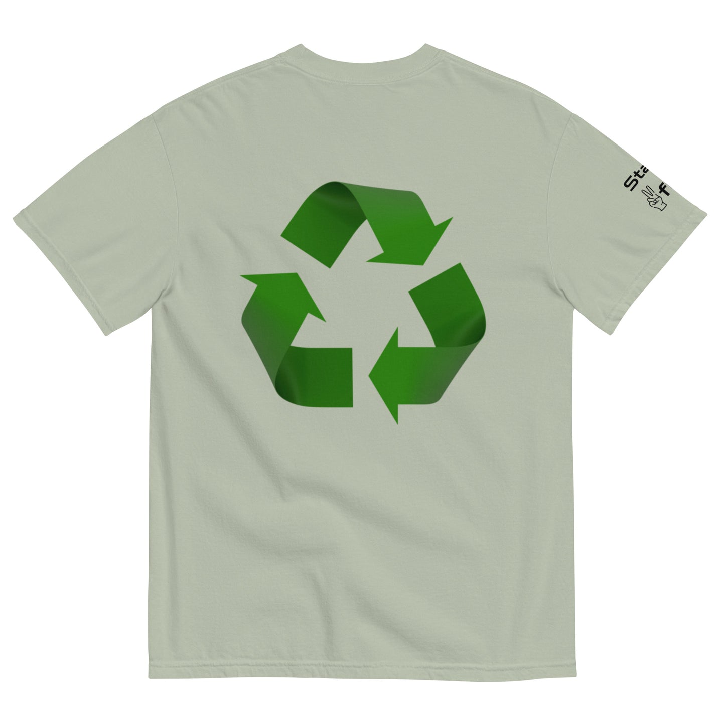 Unisex Red Cotton American/Canadian Flag Unison  garment-dyed heavyweight Peaceful t-shirt S-4XL