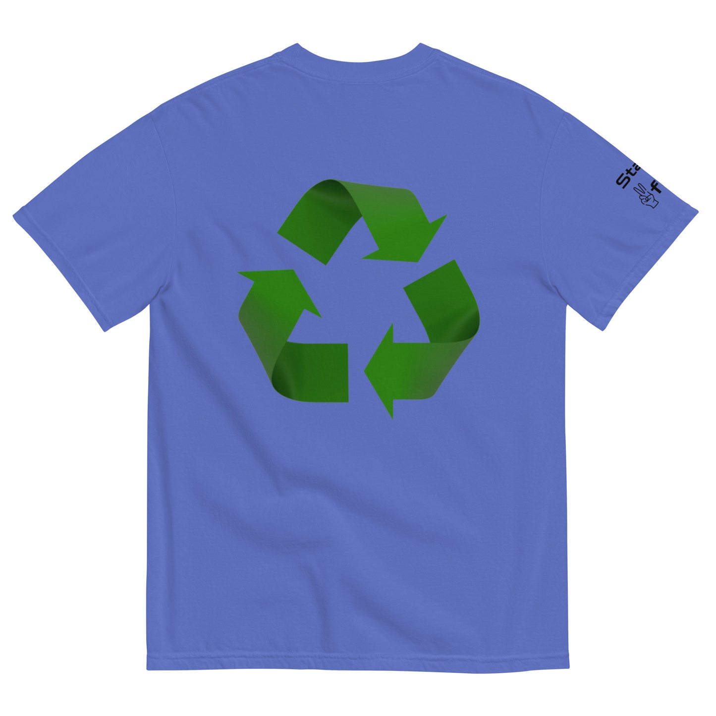 Unisex Red Cotton American/Canadian Flag Unison  garment-dyed heavyweight Peaceful t-shirt S-4XL