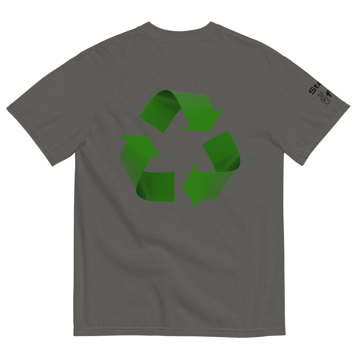 Unisex Red Cotton American/Canadian Flag Unison  garment-dyed heavyweight Peaceful t-shirt S-4XL