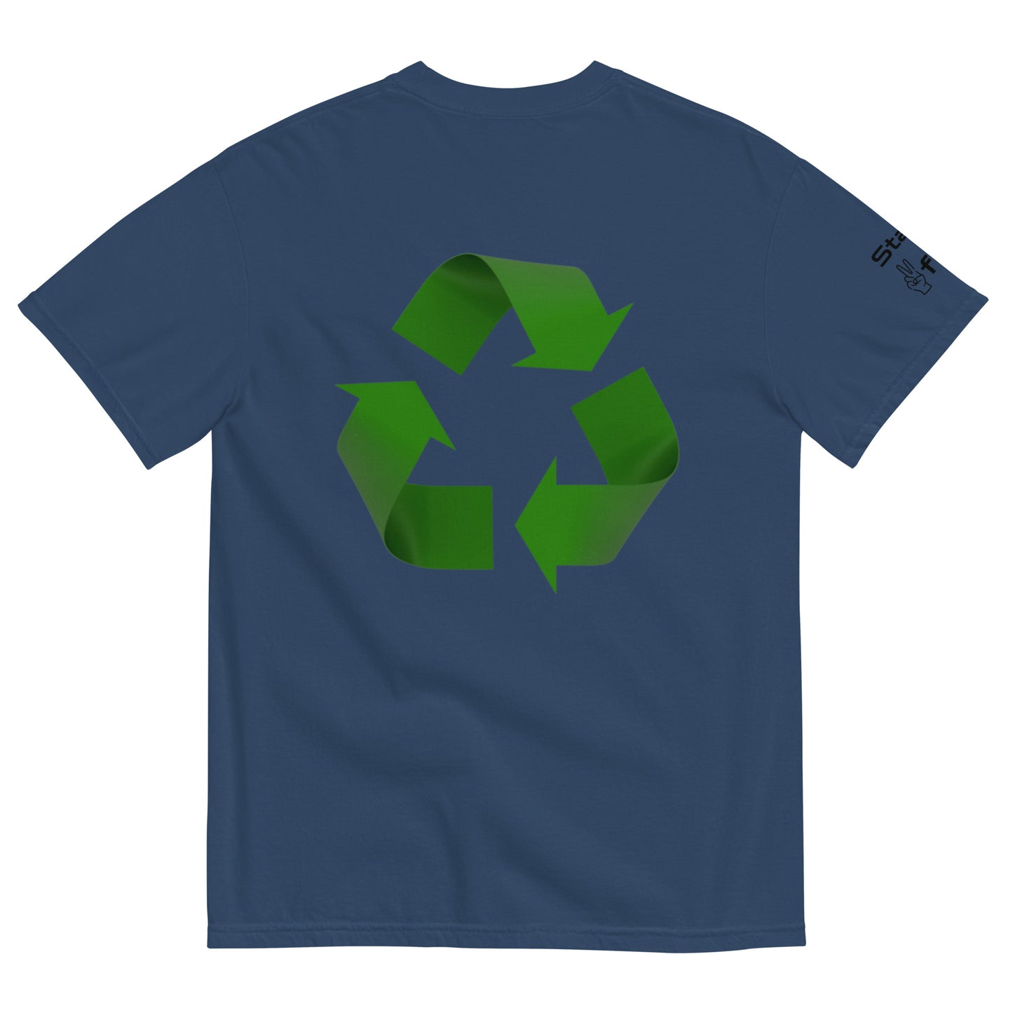 Unisex Red Cotton American/Canadian Flag Unison  garment-dyed heavyweight Peaceful t-shirt S-4XL