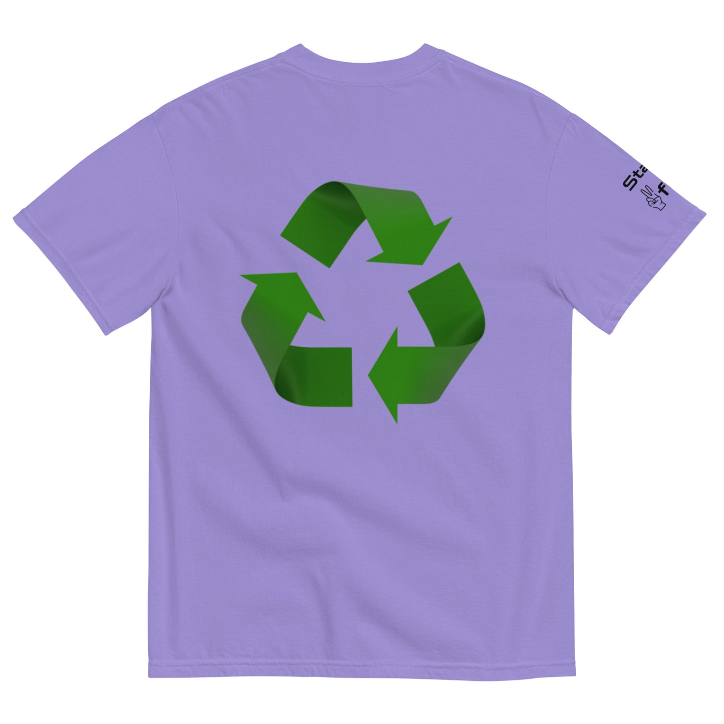 Unisex Red Cotton American/Canadian Flag Unison  garment-dyed heavyweight Peaceful t-shirt S-4XL