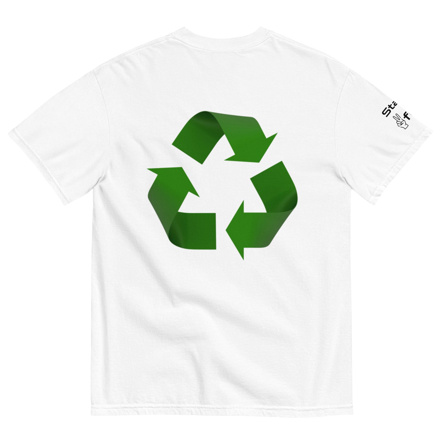 Unisex Red Cotton American/Canadian Flag Unison  garment-dyed heavyweight Peaceful t-shirt S-4XL