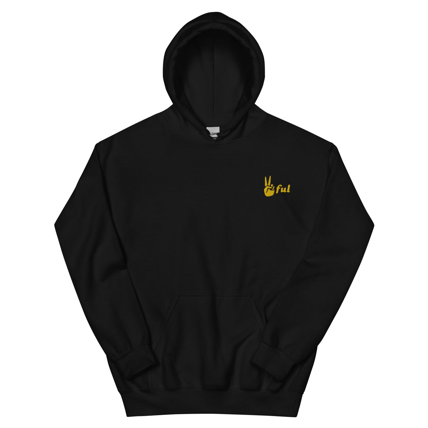 Peaceful Yellow Embroidered Unisex Hoodie