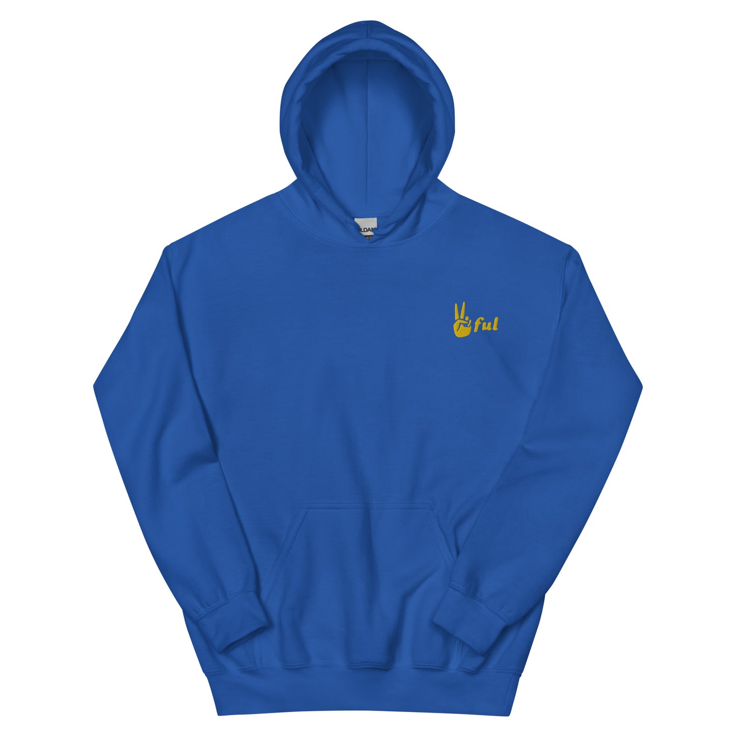 Peaceful Yellow Embroidered Unisex Hoodie