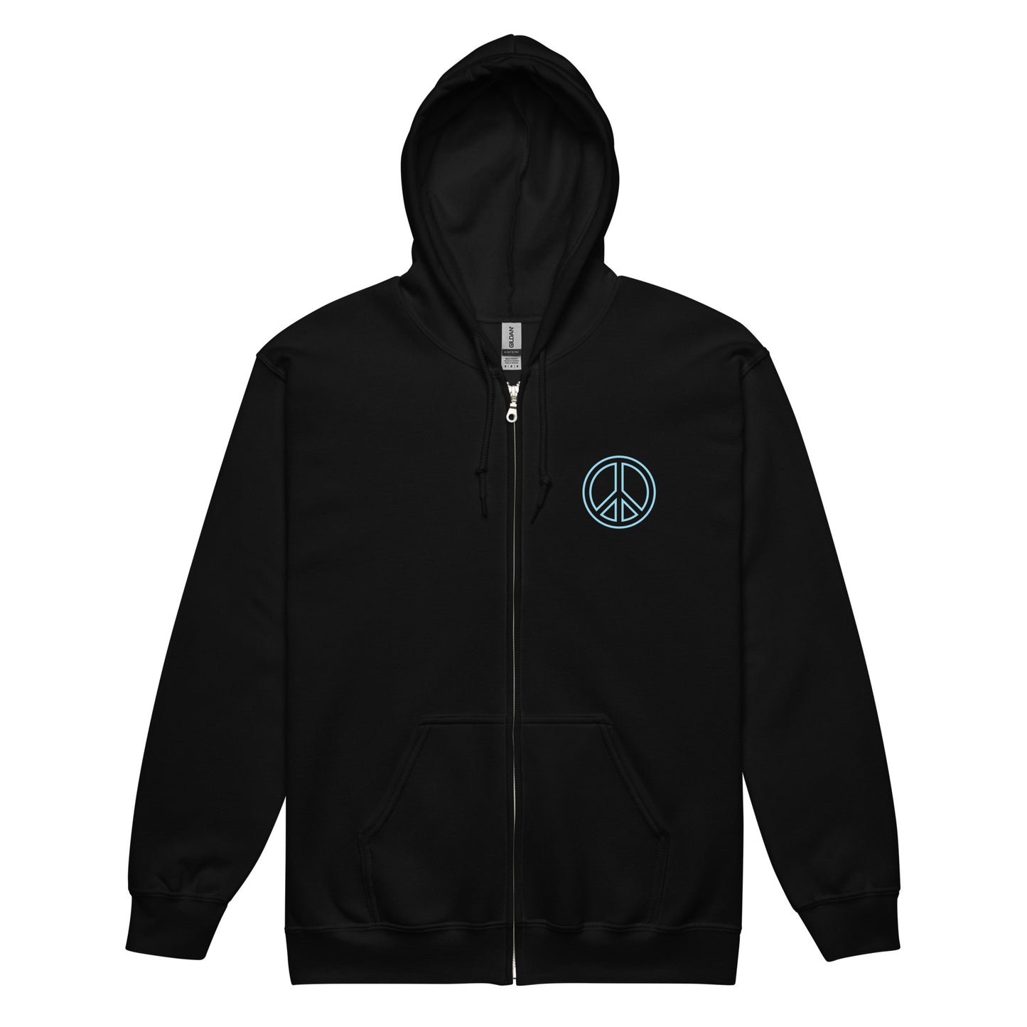 Minimalistic Snow Cloud Peace blend zip hoodie unisex