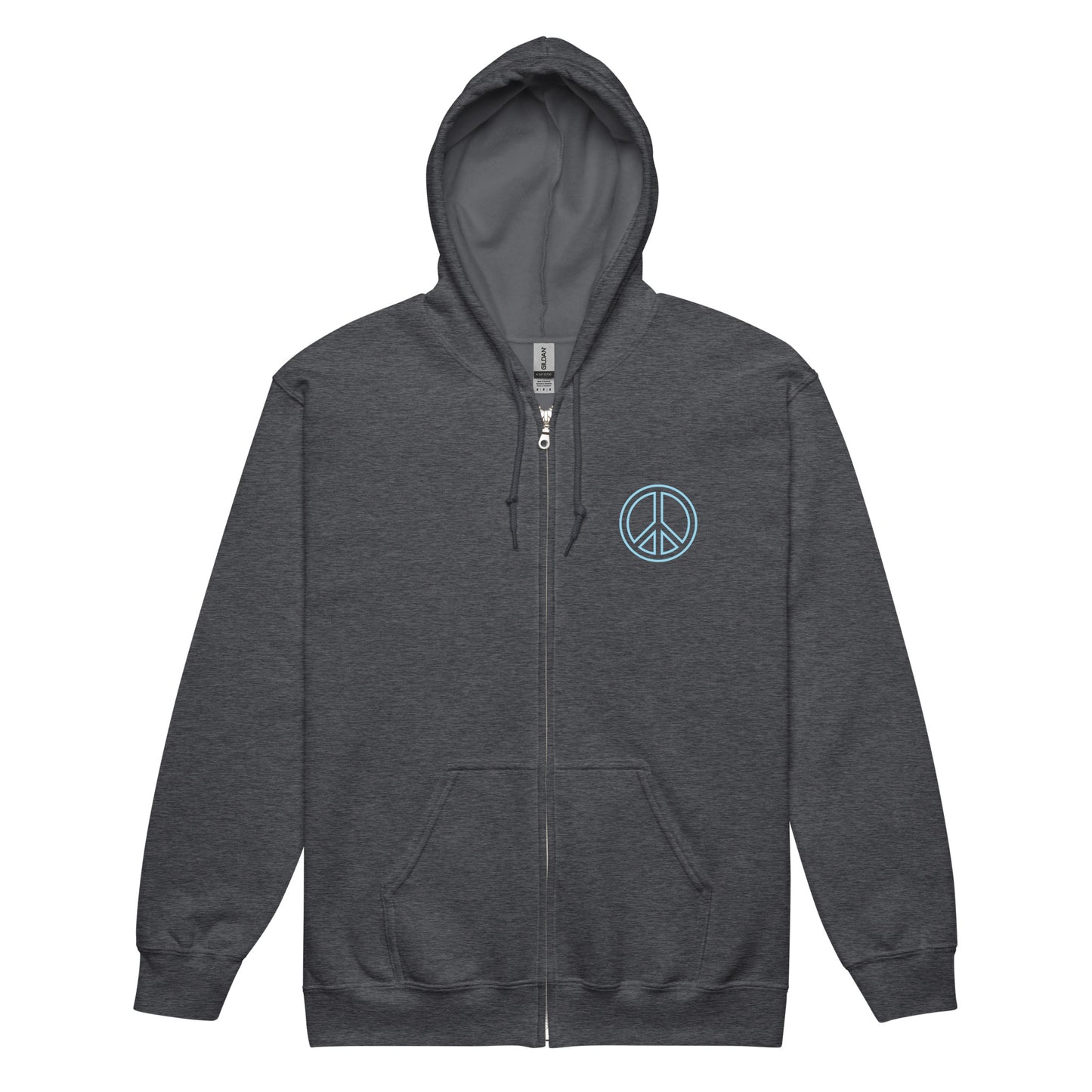 Minimalistic Snow Cloud Peace blend zip hoodie unisex