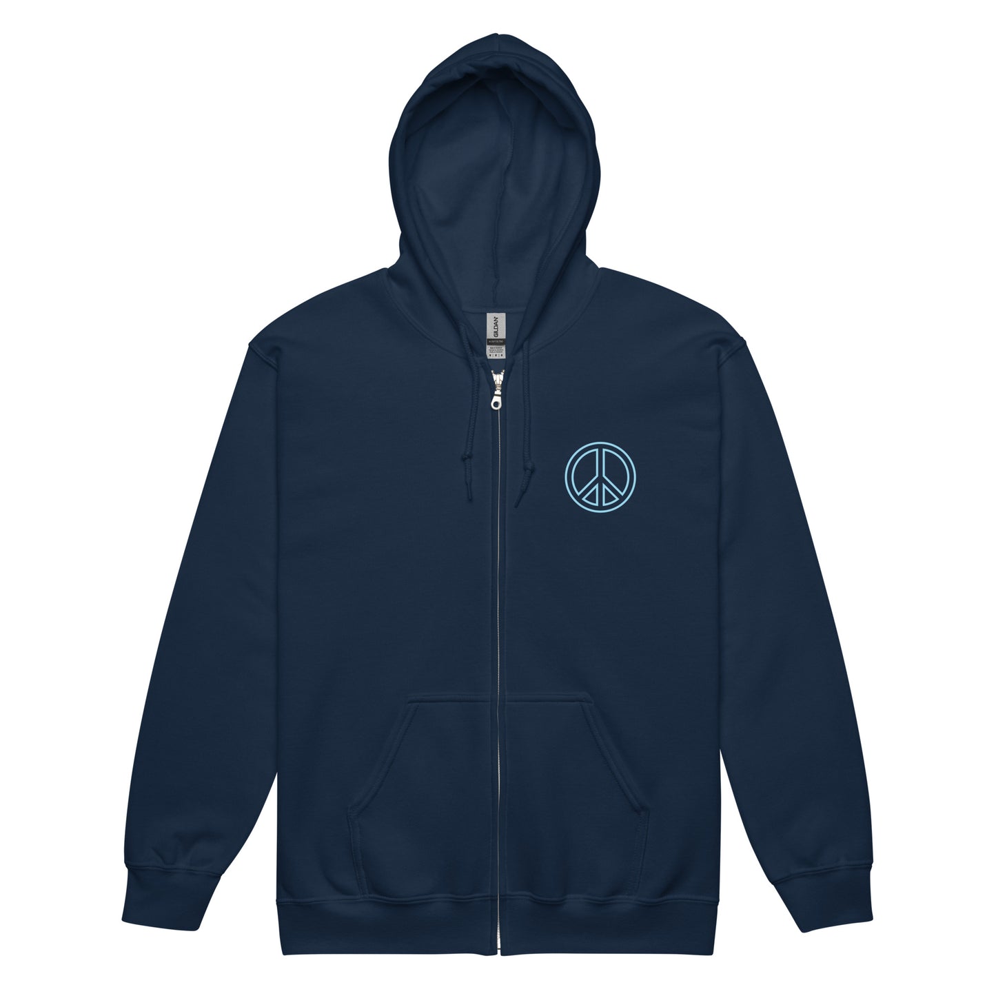 Minimalistic Snow Cloud Peace blend zip hoodie unisex