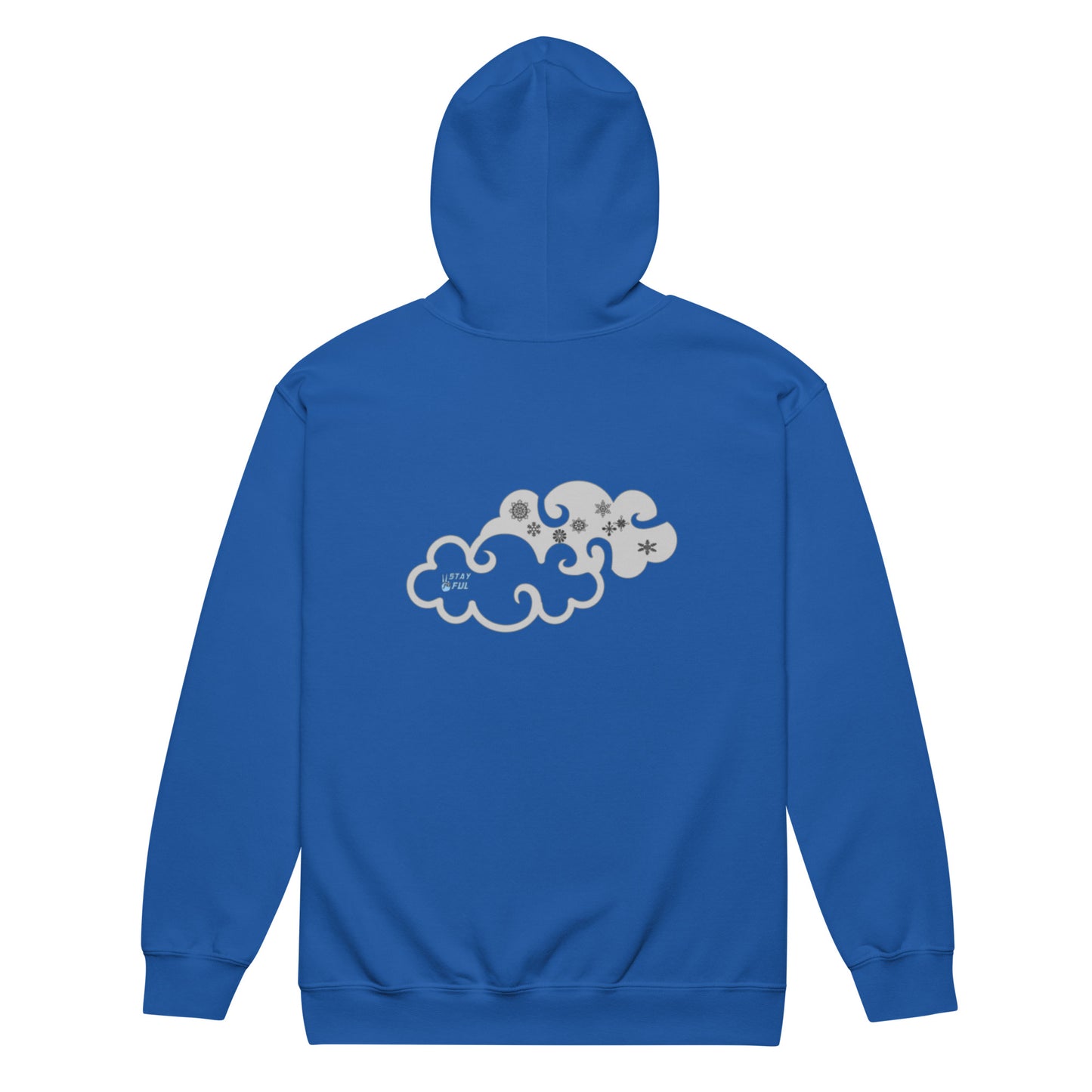 Minimalistic Snow Cloud Peace blend zip hoodie unisex