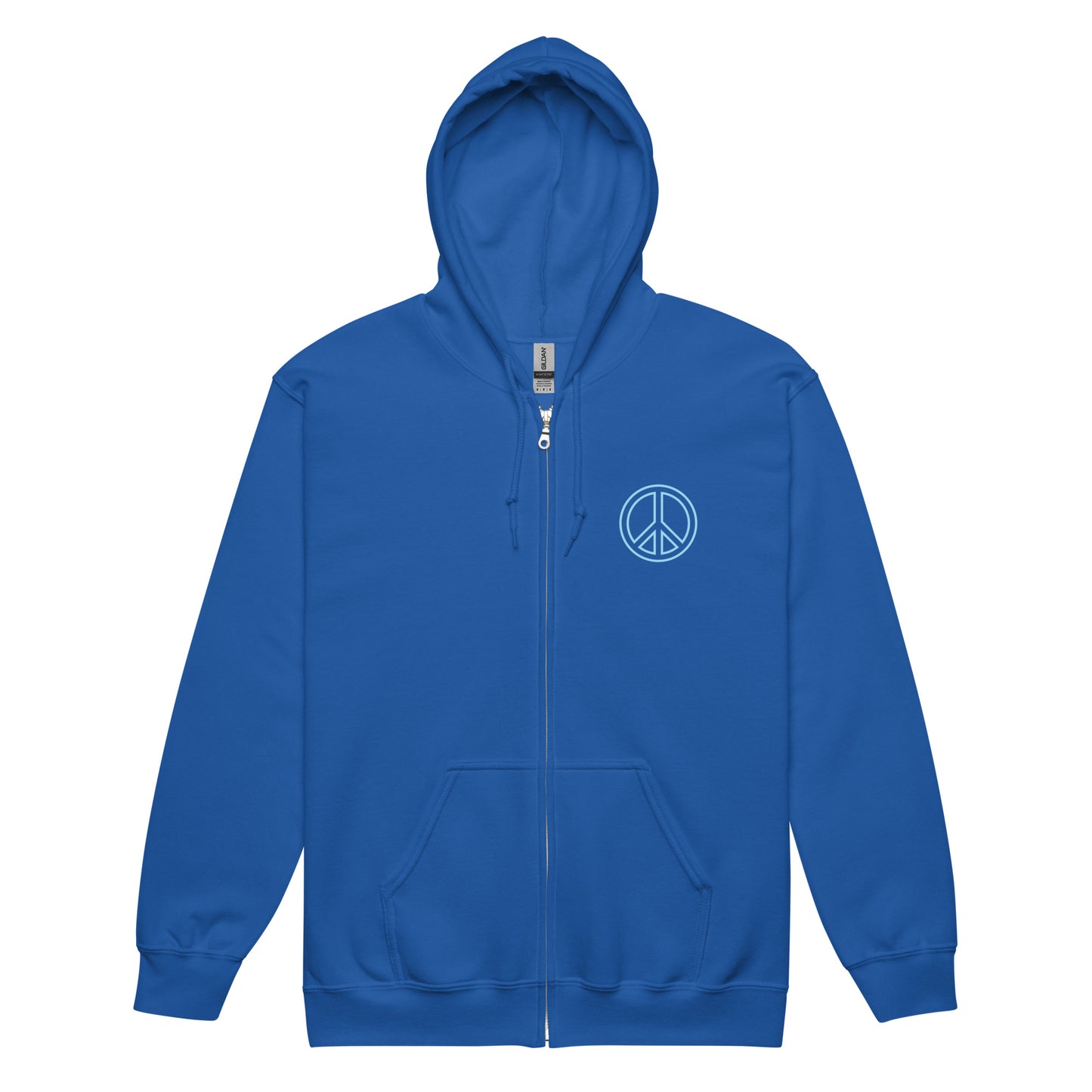 Minimalistic Snow Cloud Peace blend zip hoodie unisex