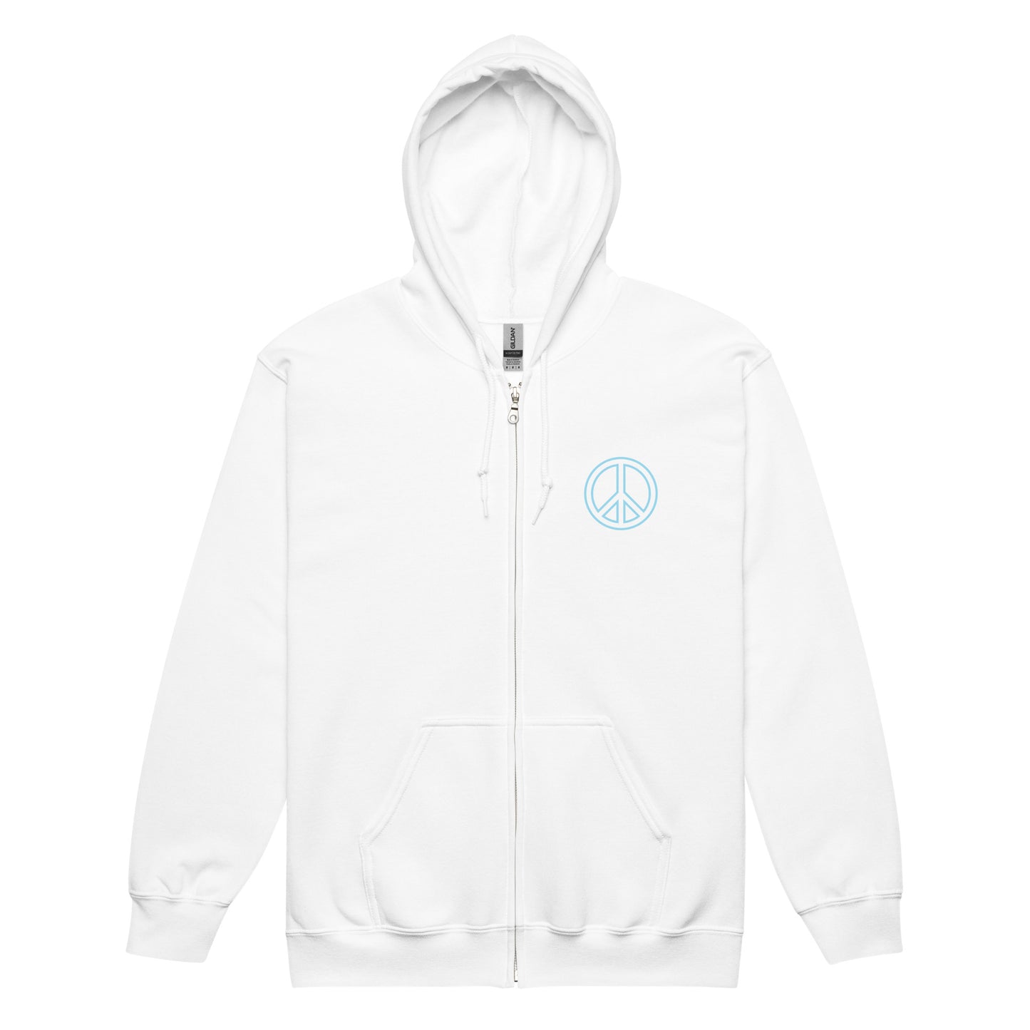 Minimalistic Snow Cloud Peace blend zip hoodie unisex