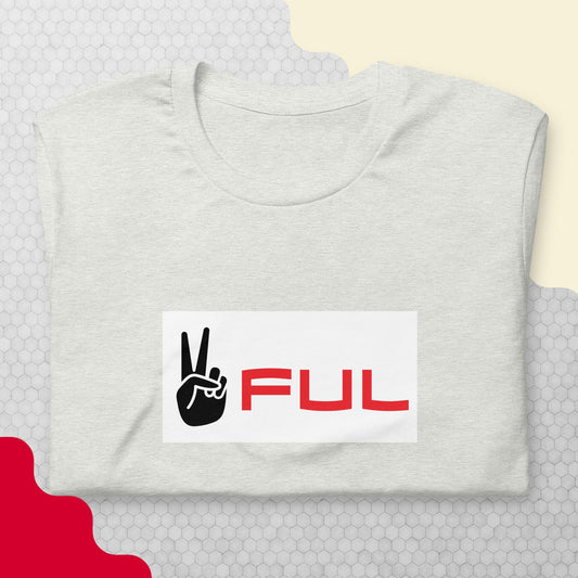 ✌️ful Red White and Black Shirt