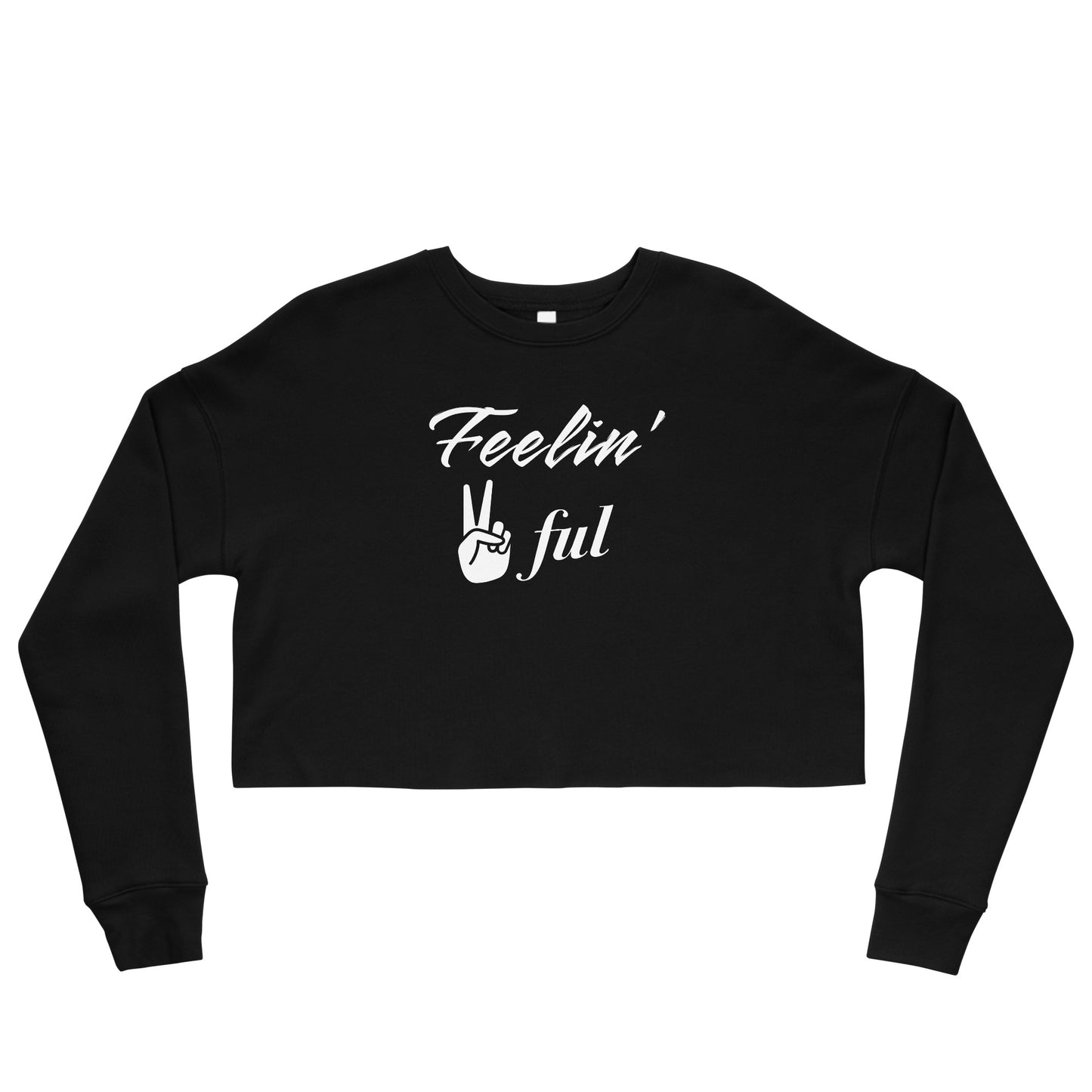 Womens  Feeling Peaceful Crop Sweatshirt S-L