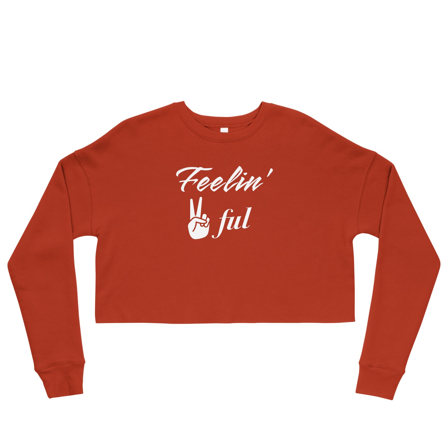 Womens  Feeling Peaceful Crop Sweatshirt S-L