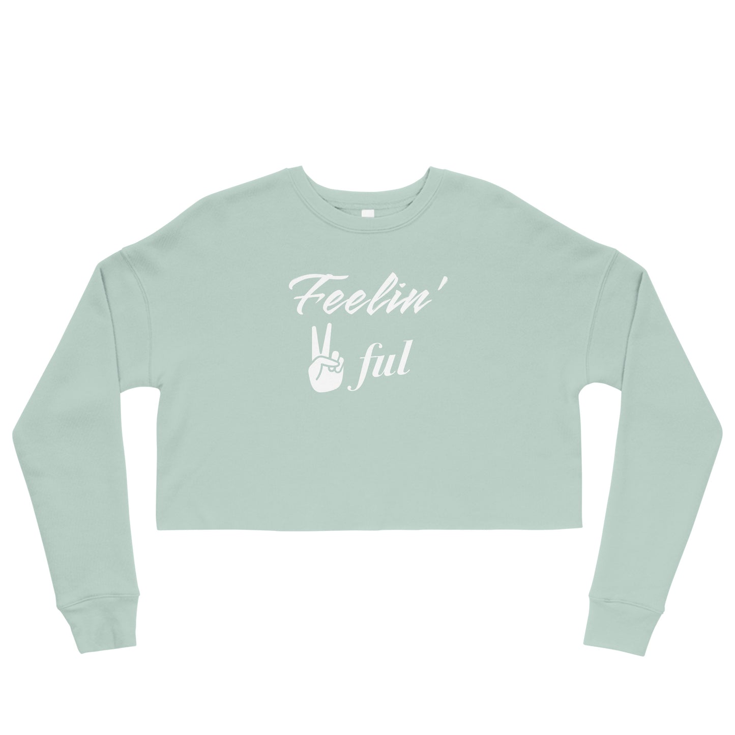 Womens  Feeling Peaceful Crop Sweatshirt S-L