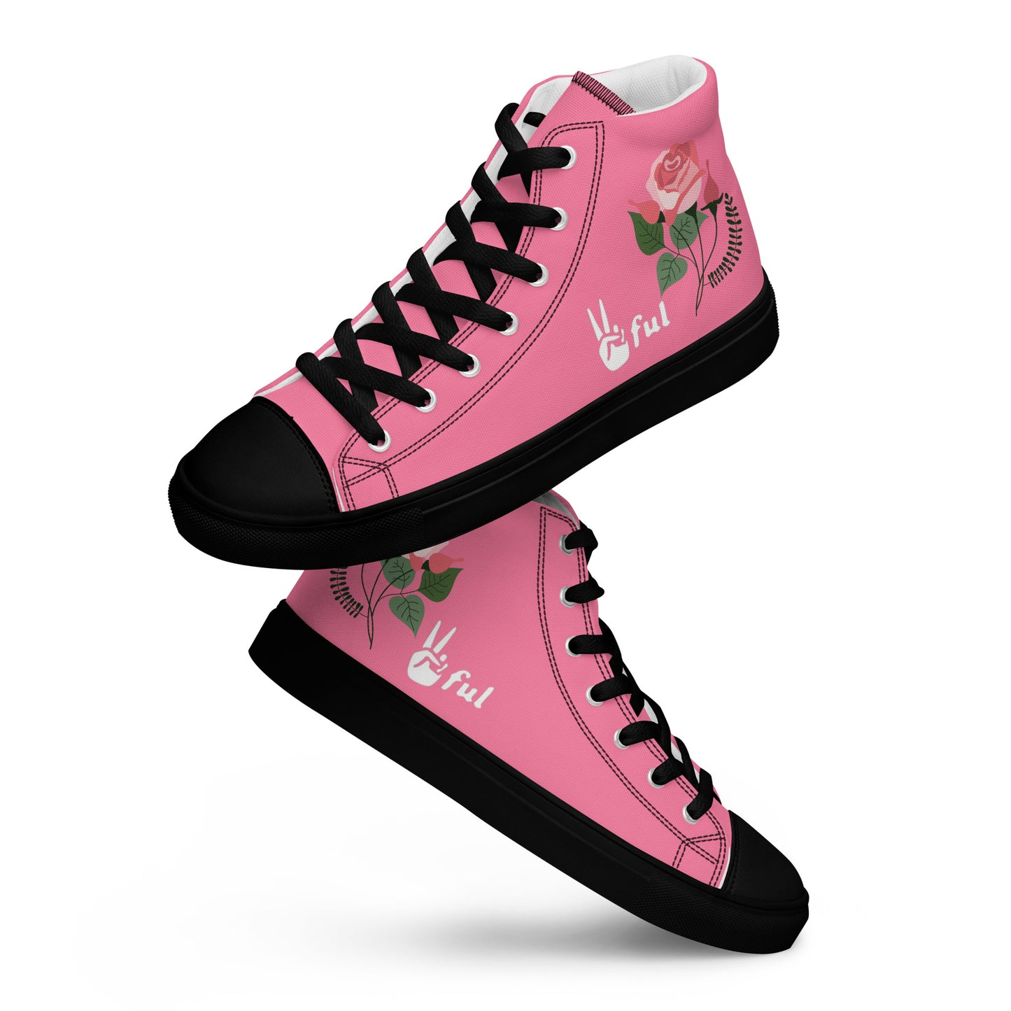 Women’s Pink out high top canvas shoes