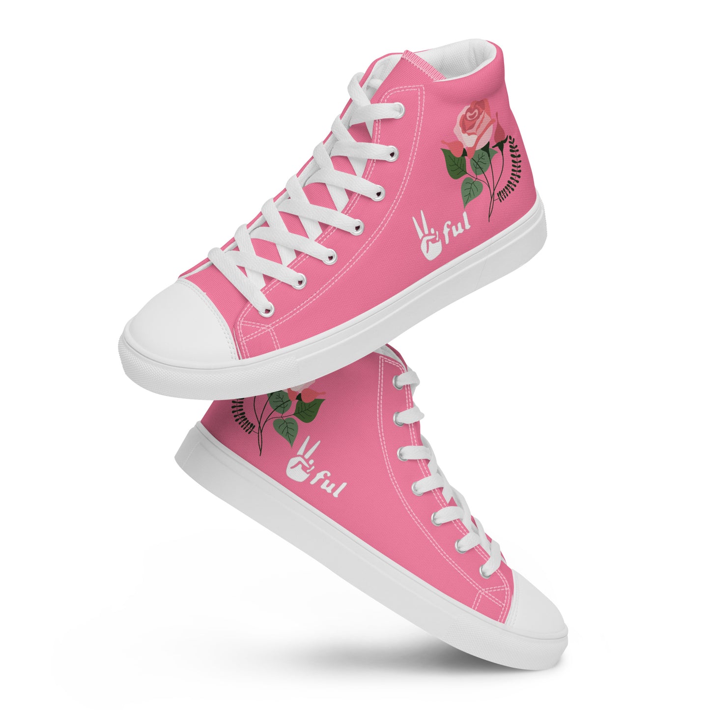Women’s Pink out high top canvas shoes