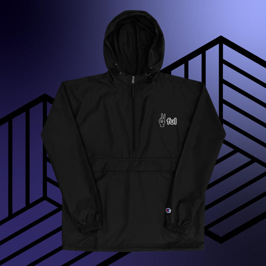 Embroidered ✌️ful  Packable Jacket