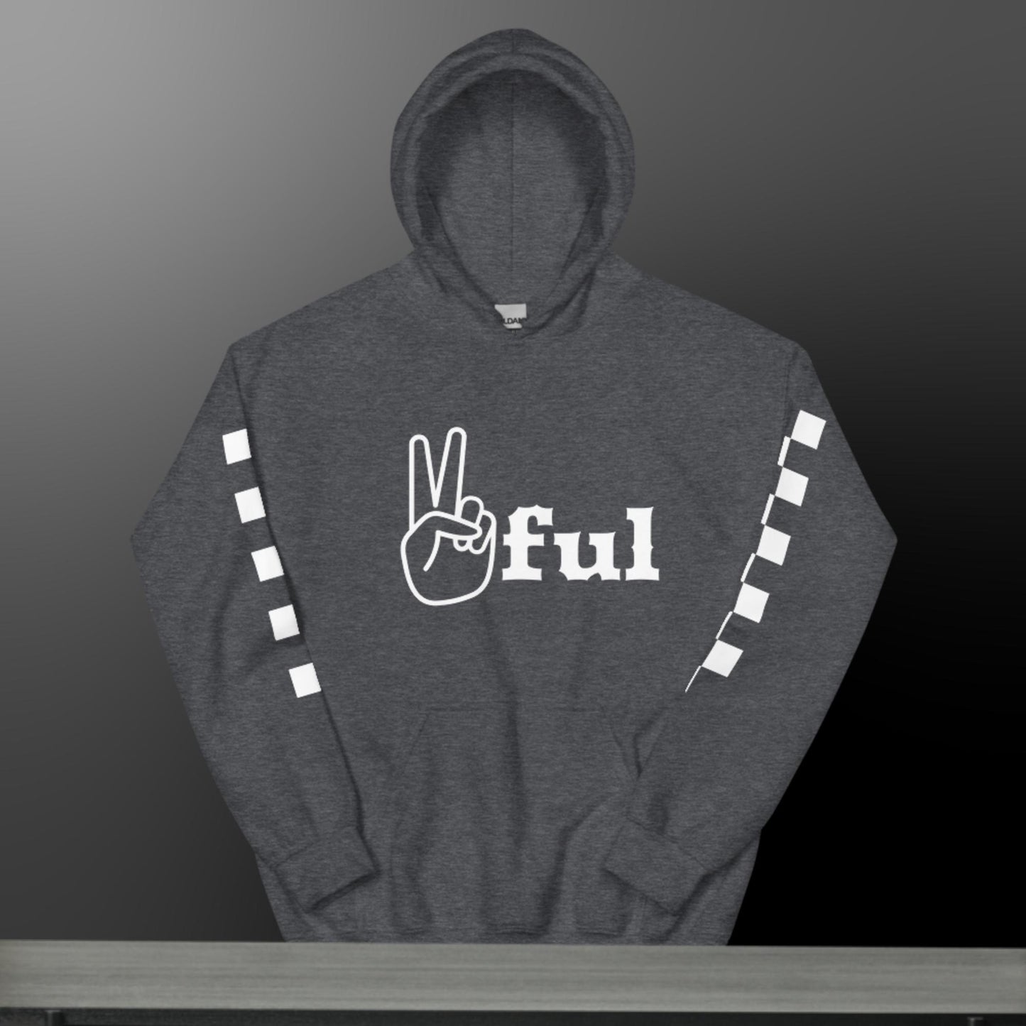 Unisex Peaceful Checkered Hoodie S-5XL