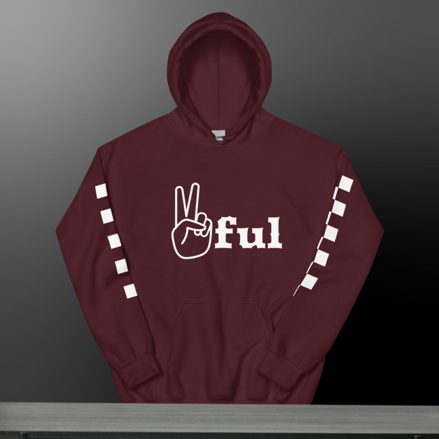 Unisex Peaceful Checkered Hoodie S-5XL