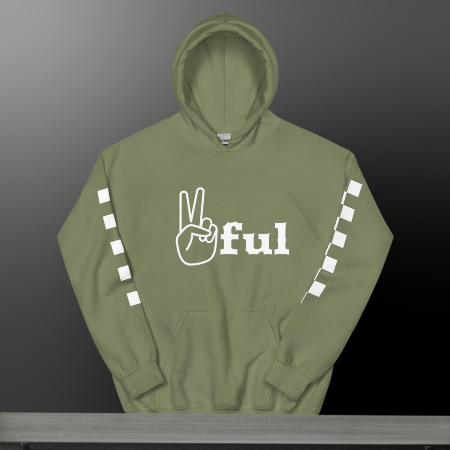 Unisex Peaceful Checkered Hoodie S-5XL