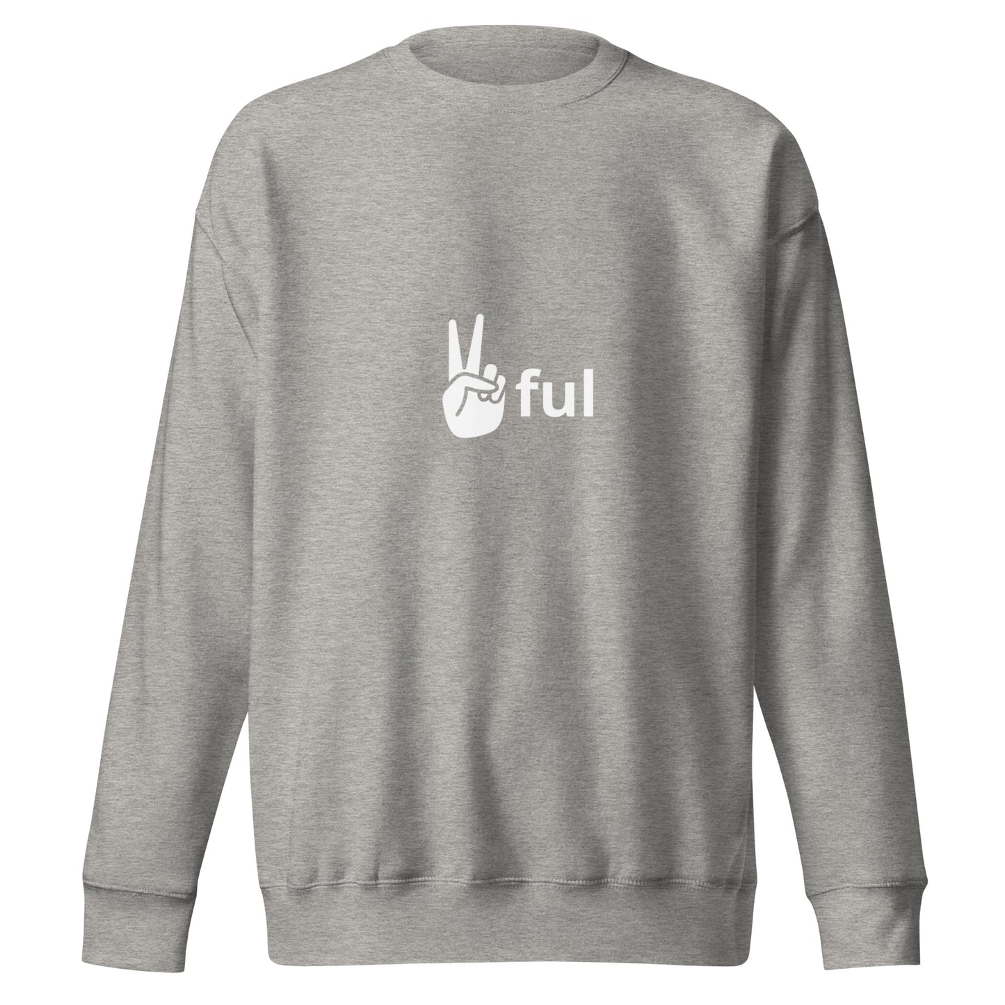 Unisex Premium Sweatshirt Black Long Sleeve, Assorted Colors, Peaceful logo, S-3Xl