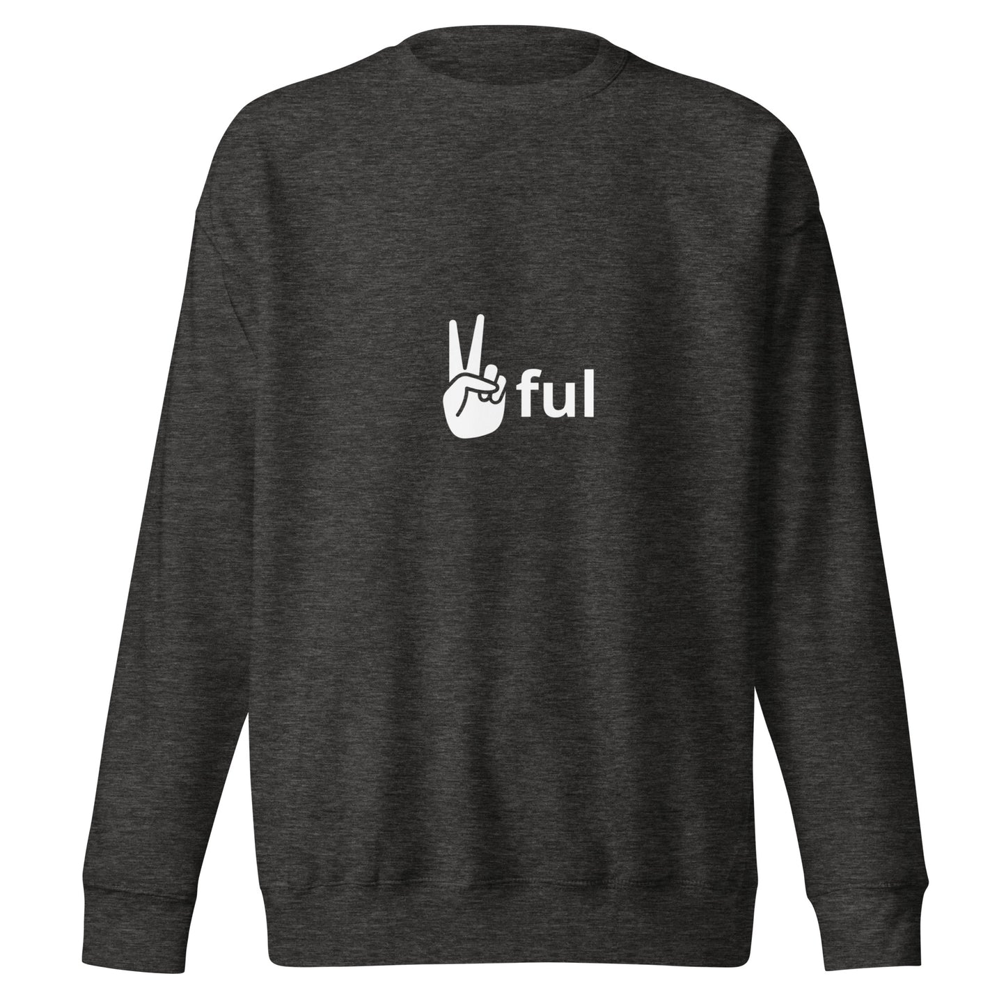 Unisex Premium Sweatshirt Black Long Sleeve, Assorted Colors, Peaceful logo, S-3Xl
