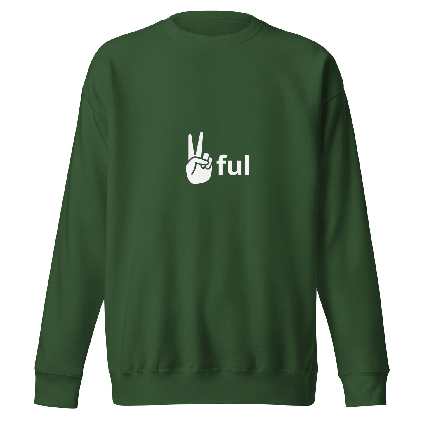 Unisex Premium Sweatshirt Black Long Sleeve, Assorted Colors, Peaceful logo, S-3Xl