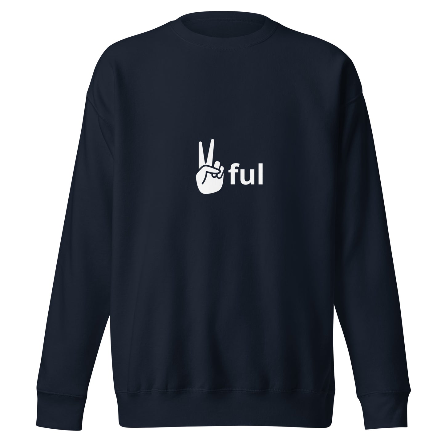 Unisex Premium Sweatshirt Black Long Sleeve, Assorted Colors, Peaceful logo, S-3Xl