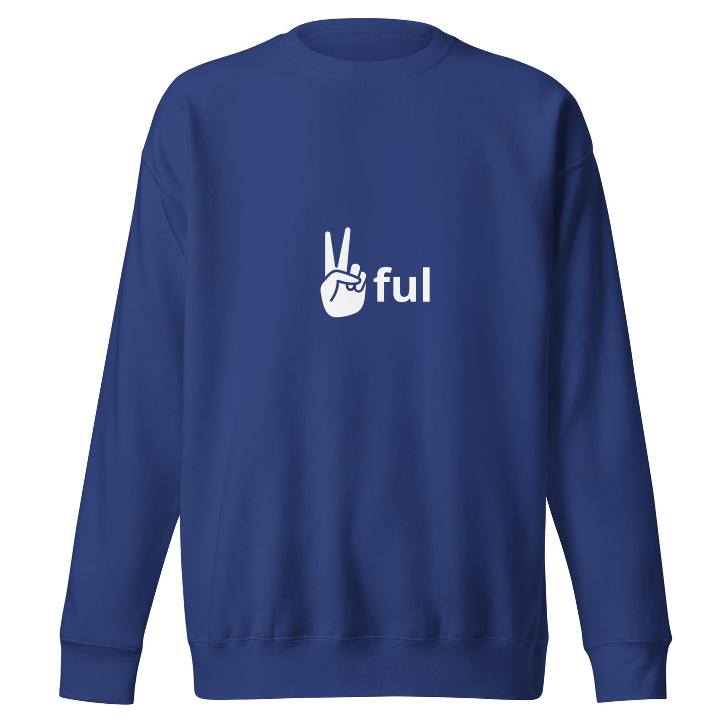 Unisex Premium Sweatshirt Black Long Sleeve, Assorted Colors, Peaceful logo, S-3Xl