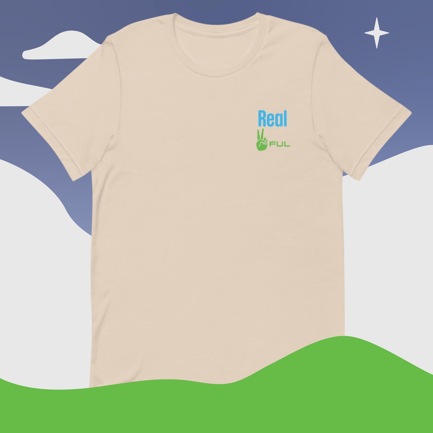 Unisex Real Peaceful t-shirt XS-5XL