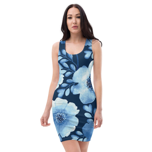 Blue Floral Peaceful Dress