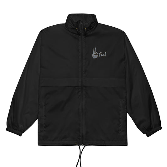 Unisex Silver Accent Peaceful Windbreaker