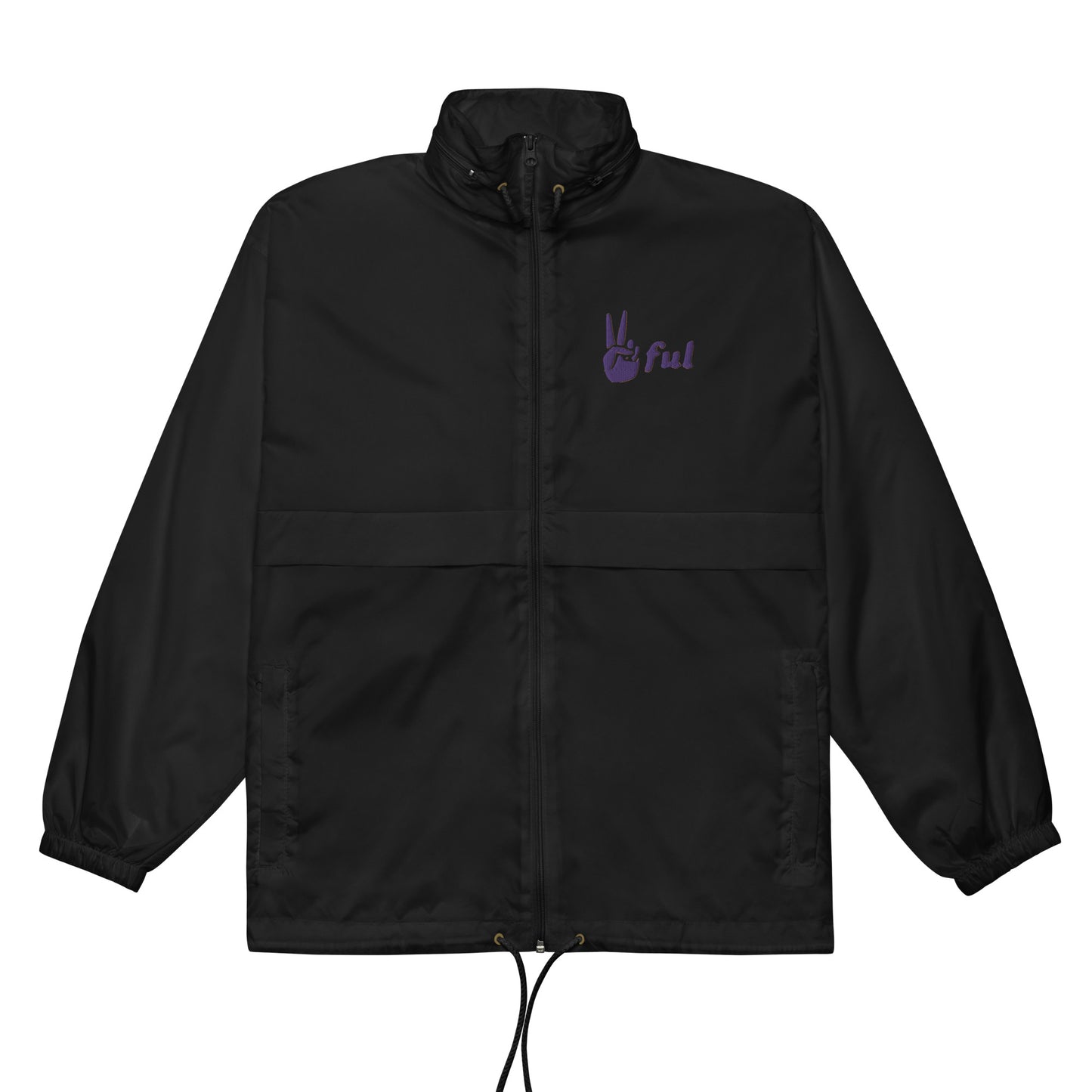 Peaceful Purple Accent Unisex Windbreaker