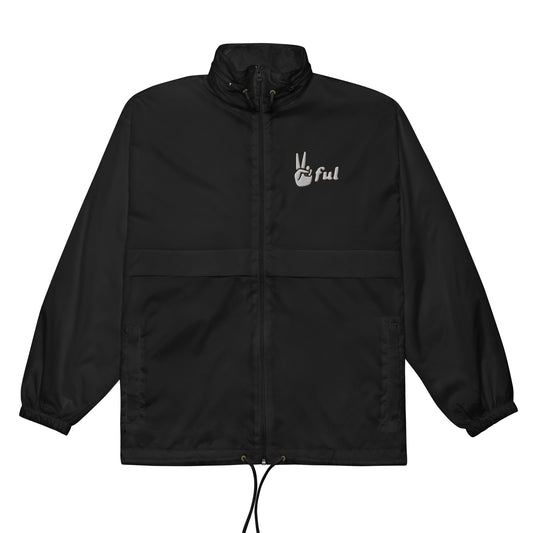 Unisex Peaceful White Accent Windbreaker
