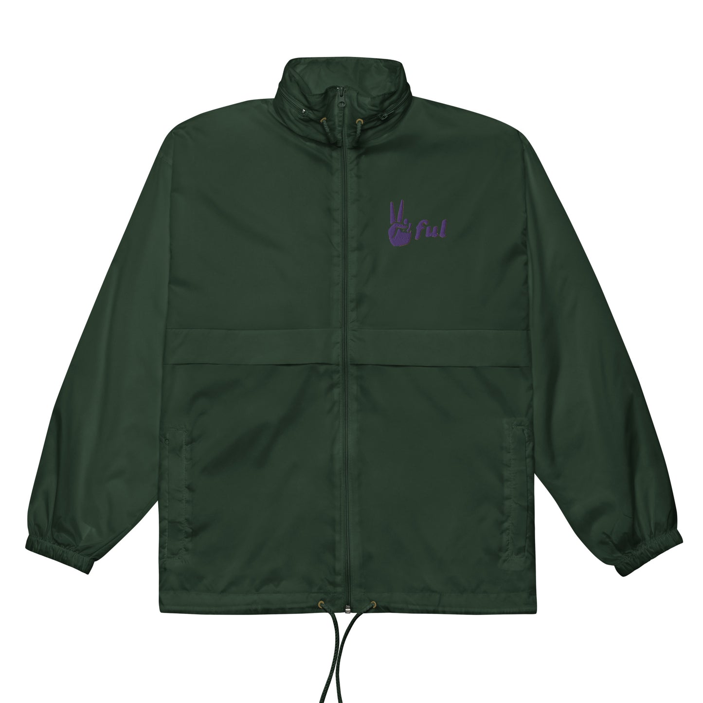 Peaceful Purple Accent Unisex Windbreaker