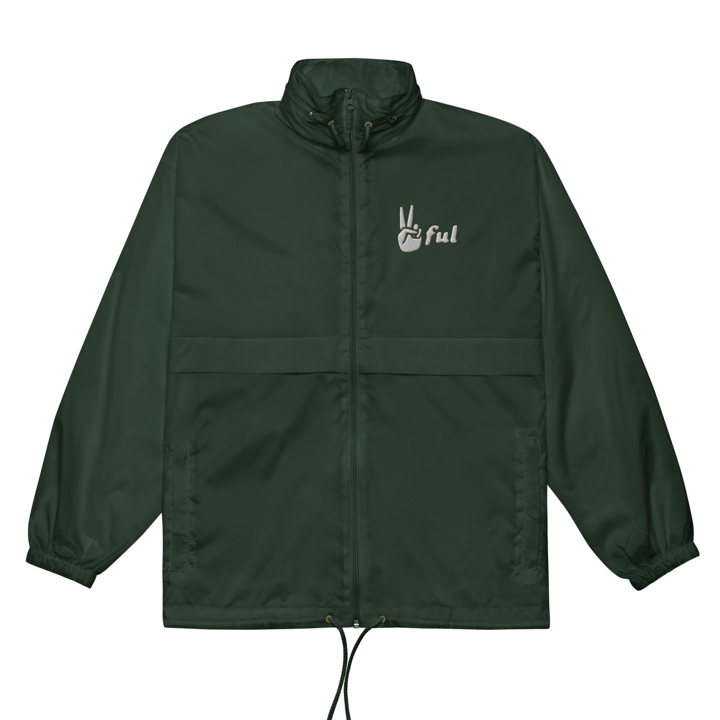 Unisex Peaceful White Accent Windbreaker